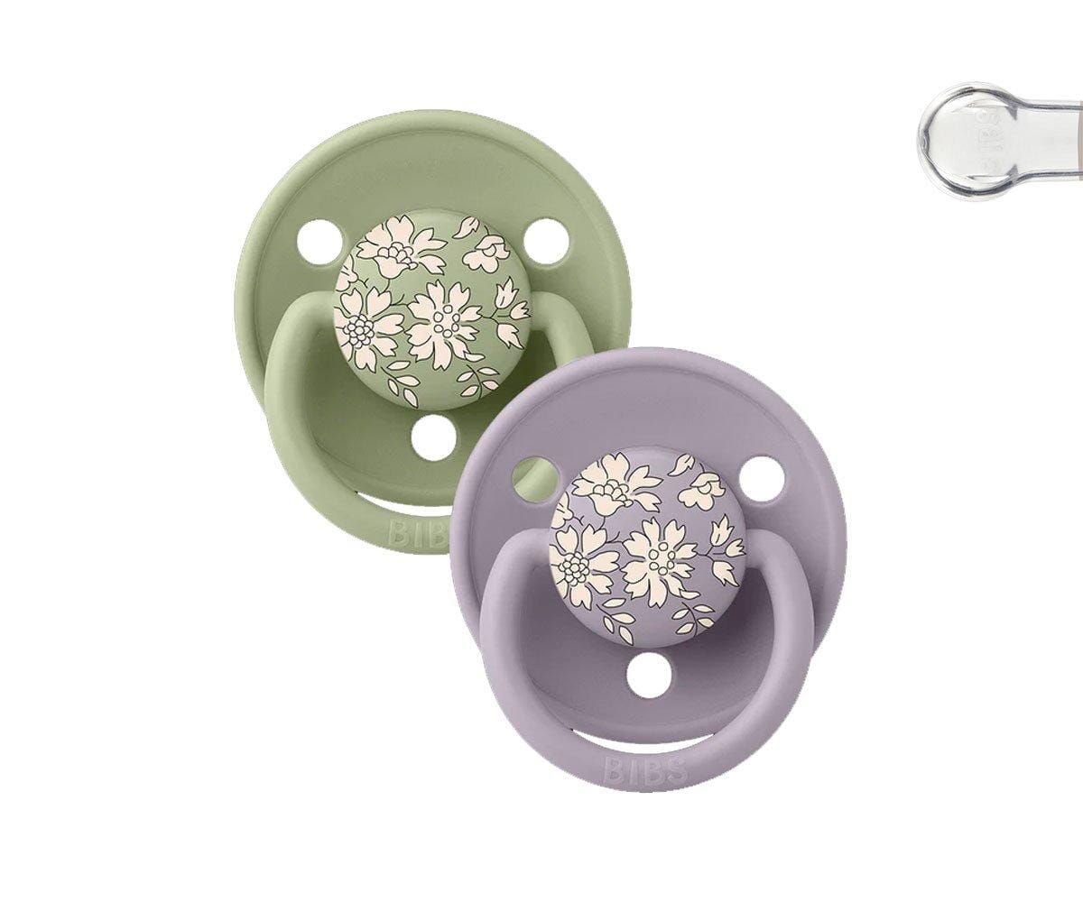 2 chupetas BIBS De Lux Liberty capel sage mix Bibs