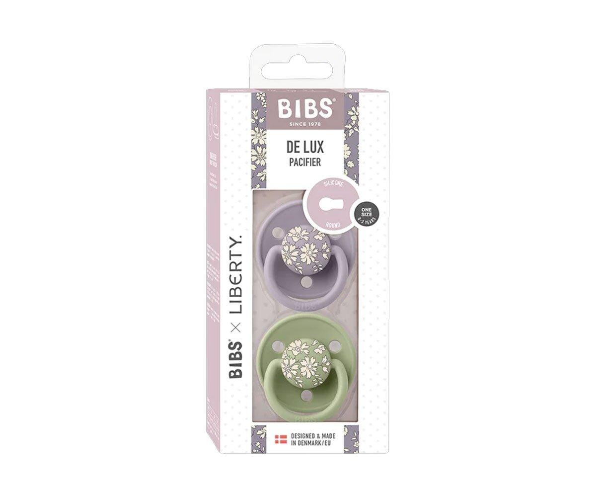 2 chupetas BIBS De Lux Liberty capel sage mix Bibs