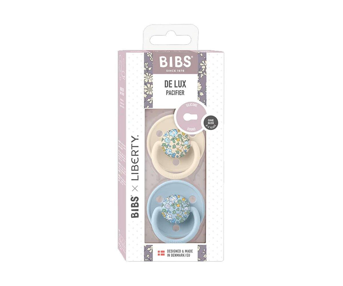 2 chupetas BIBS De Lux Liberty eloise baby blue mix Bibs