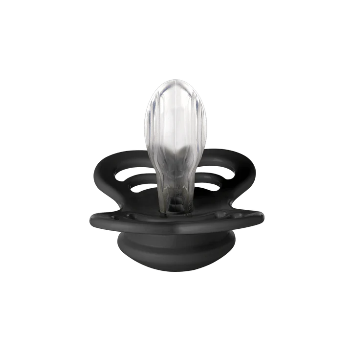 2 chupetas silicone simétricas BIBS Supreme cloud | black