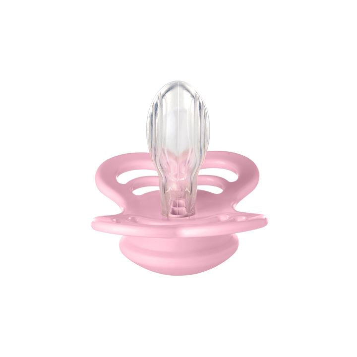 2-pack BIBS Supreme pacifier silicone ivory | baby pink Pacifier BIBS