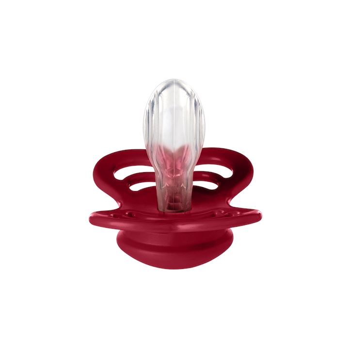 2-pack BIBS Supreme pacifier silicone coral | ruby Pacifier BIBS