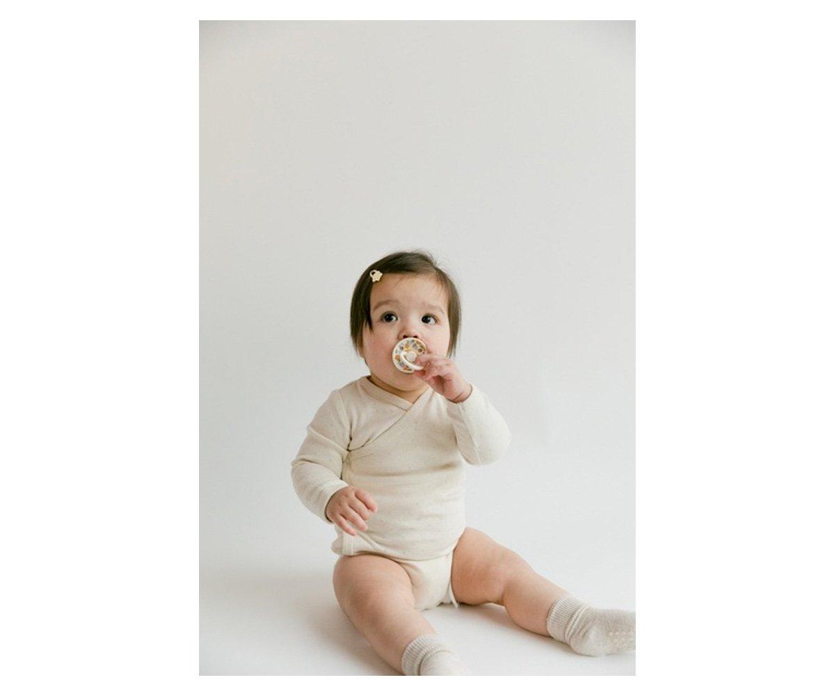 2 chupetas redondas BIBS x Liberty Colour strawberries & cream ivory mix