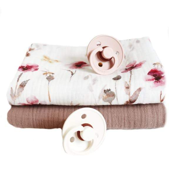 2 musselinas 30 x 50 cm poppy taupe Muslins Siepdesign