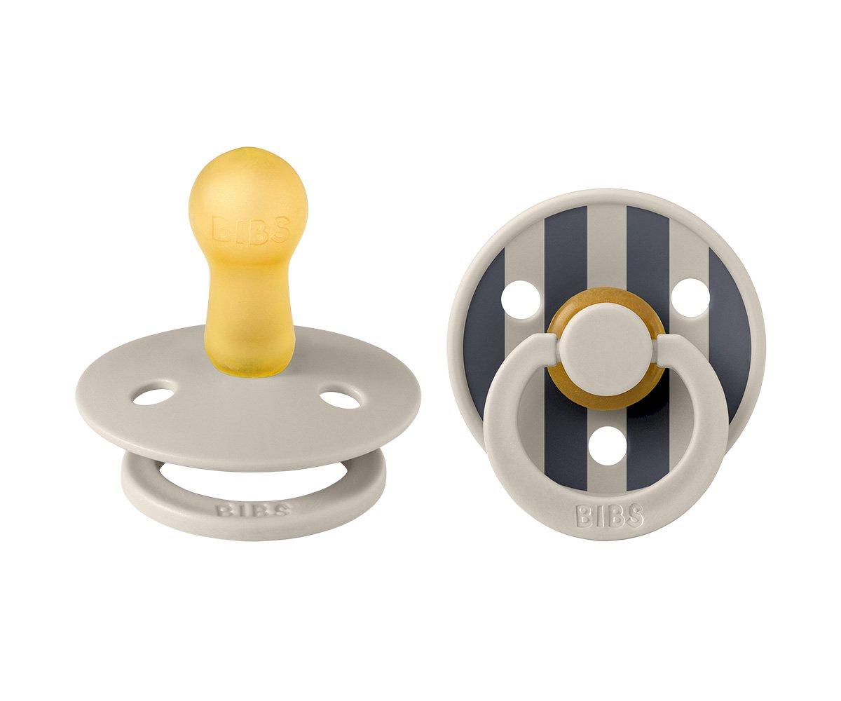 2 chupetas redondas BIBS Studio Colour sand mix
