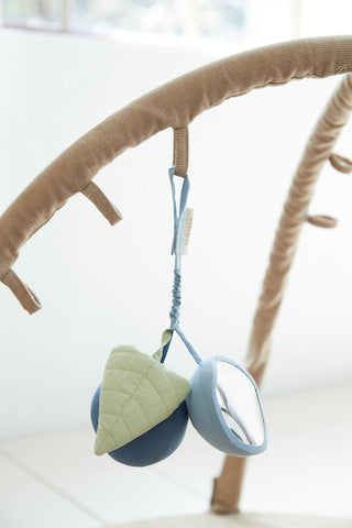 Brinquedo de atividades espelho azul