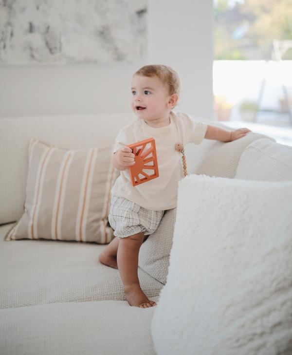 Teether sun clay mushie Teether mushie