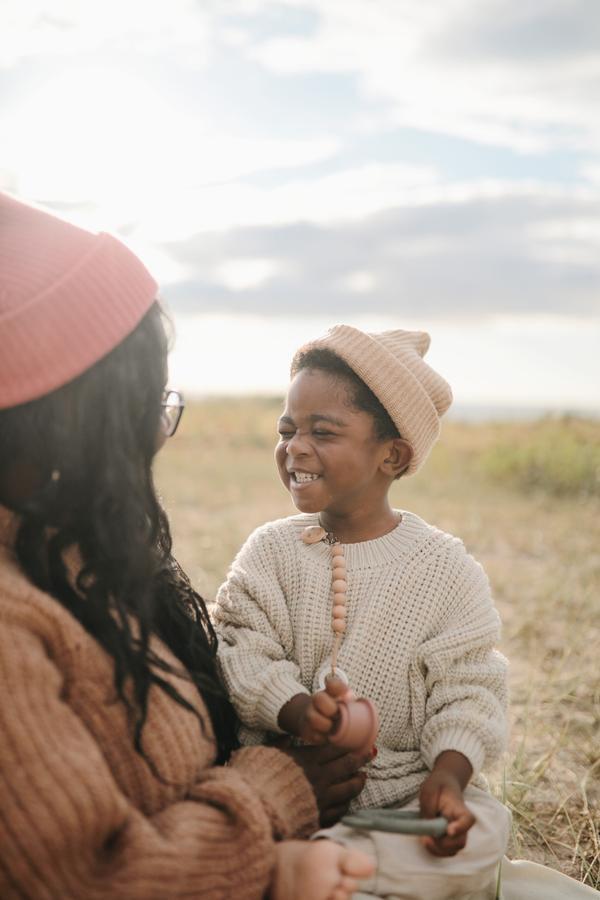 Teether cat blush mushie Teether mushie
