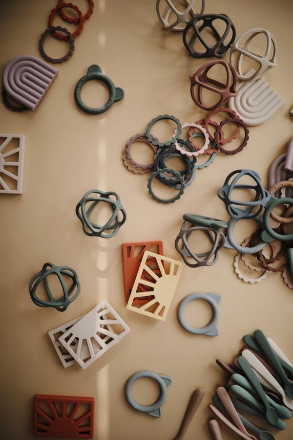 Teether sun clay mushie Teether mushie