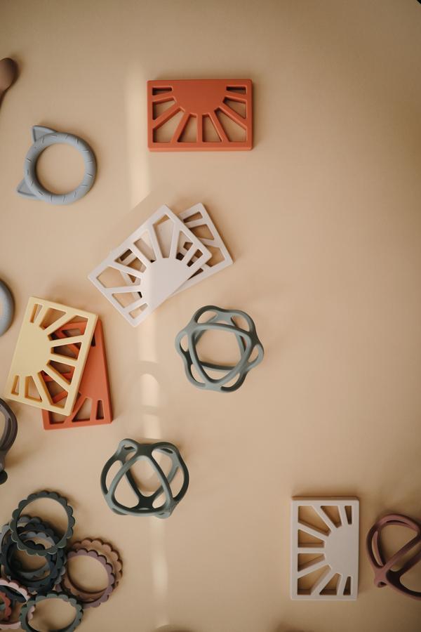 Teether bear dried thyme mushie Teether mushie