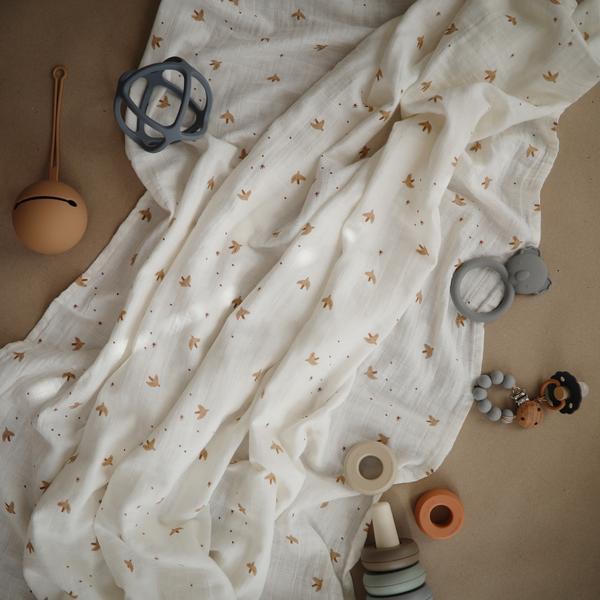 Muslin swaddle sparrow mushie muslin mushie