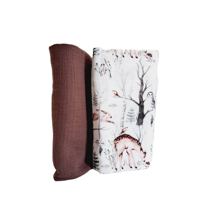 2 musselinas 65 cm veado bronze Muslins Siepdesign