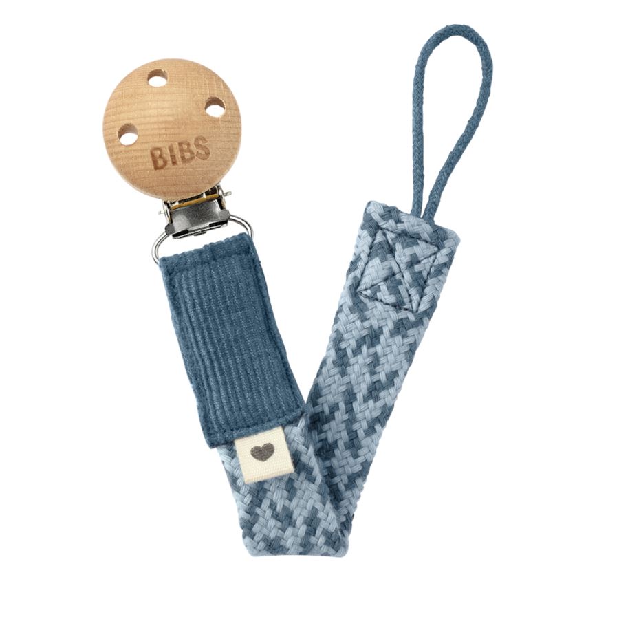 Prende-chucha petrol/baby blue BIBS pacifier clip Bibs