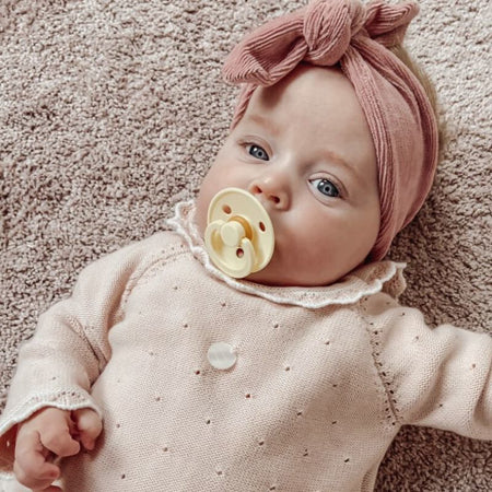 2 chupetas redondas BIBS Colour sunshine | desert sand