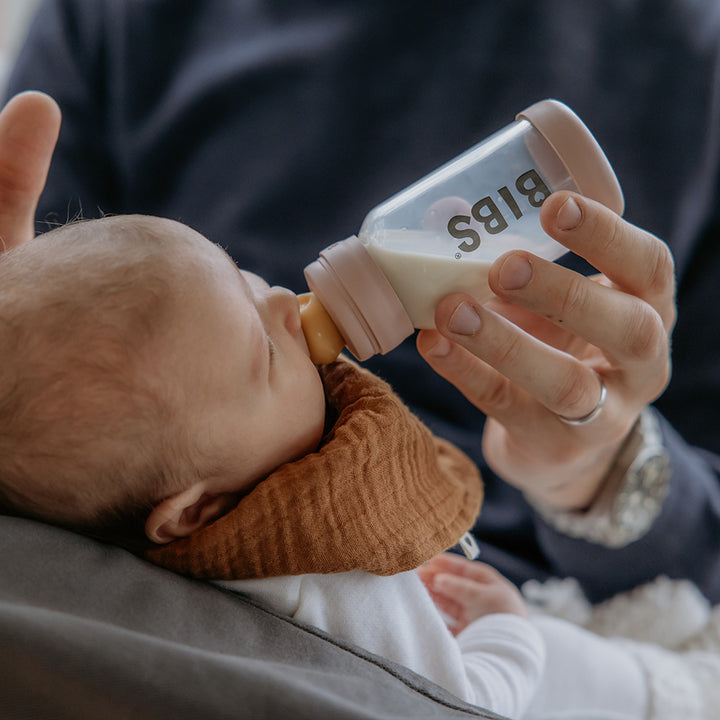 Biberão de vidro 110 ml + conjunto blush BIBS Biberão BIBS