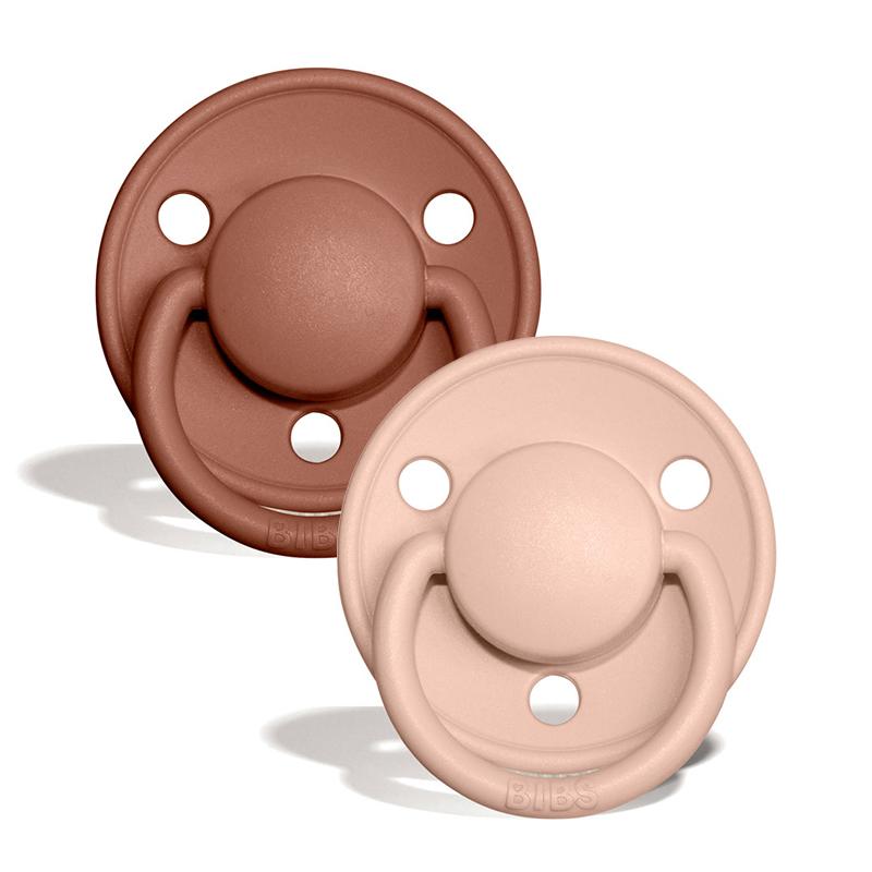 2-pack Bibs De Lux blush woodchuck Pacifier Bibs