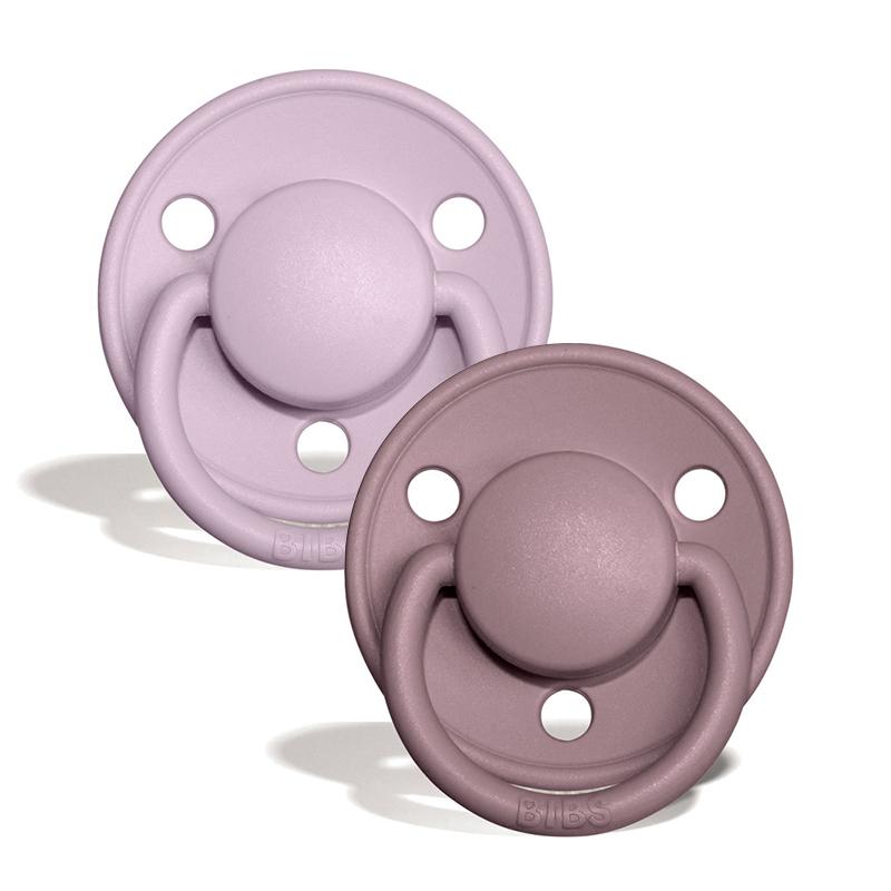 2-pack Bibs De Lux dusty lilac heather Pacifier Bibs