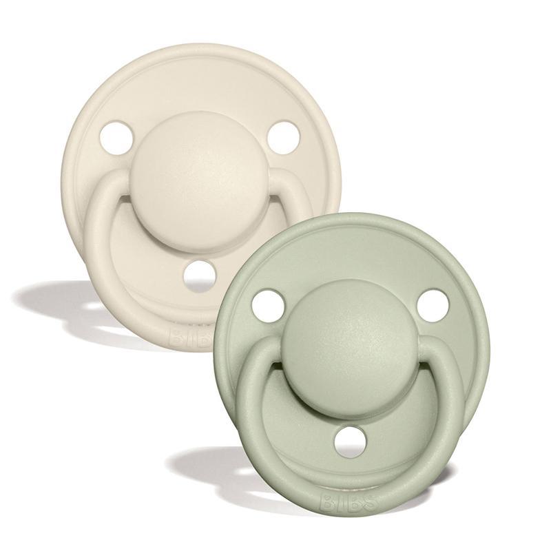 2 chupetas BIBS De Lux látex ivory | sage
