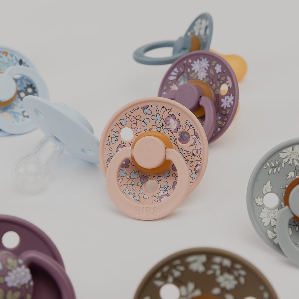 2 chupetas BIBS x Liberty Colour Capel | fossil grey mix Bibs