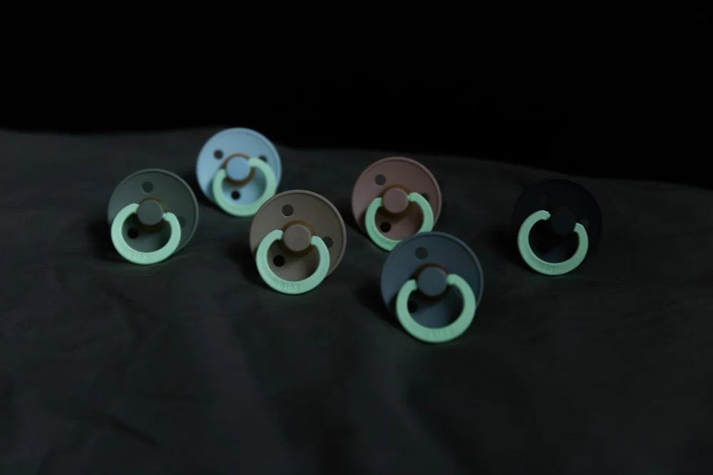 2 chupetas redondas BIBS Colour NIGHT sage | cloud