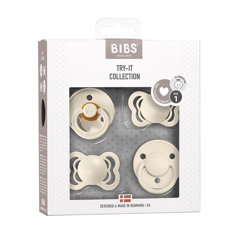 Try-it collection ivory BIBS pacifier Bibs