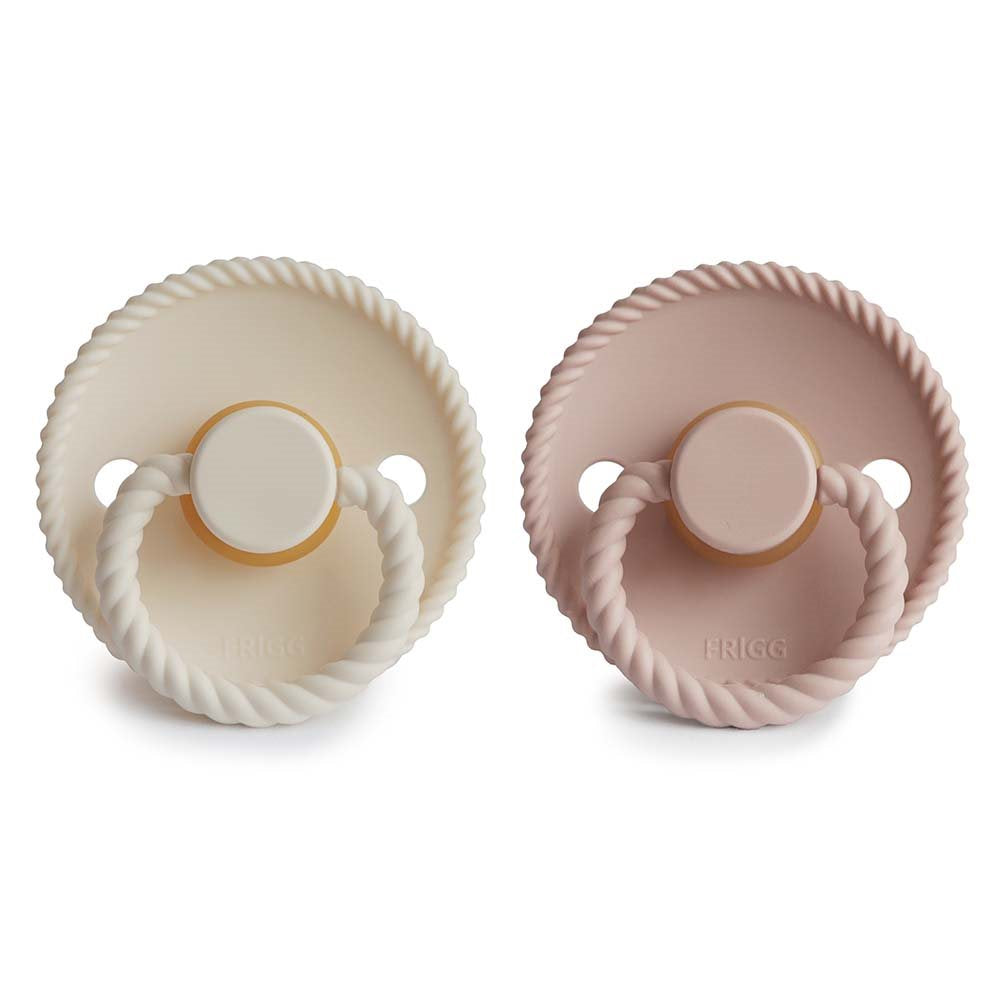 2-pack rope pacifier blush/cream FRIGG Pacifier FRIGG