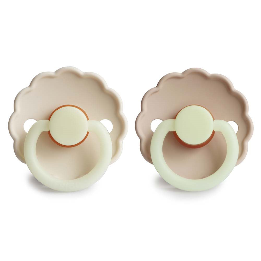 2-pack daisy pacifier croissant night/cream night FRIGG Pacifier FRIGG