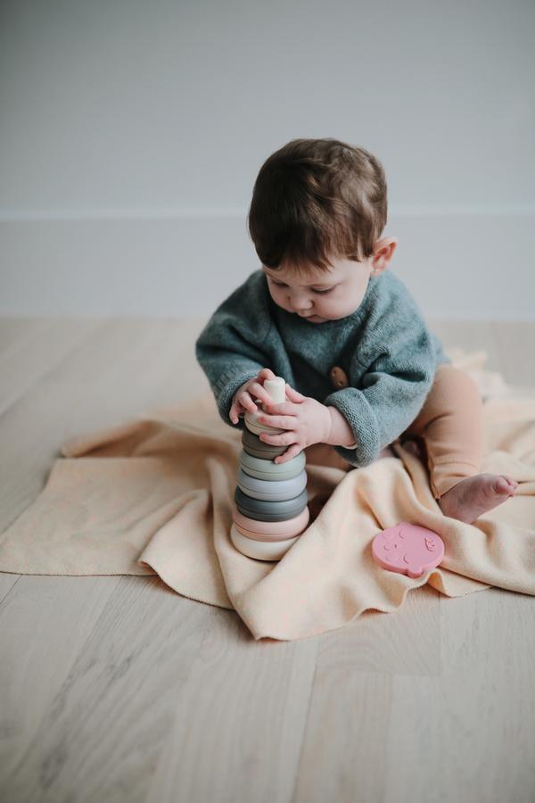 Teether face blueberry mushie Teether mushie