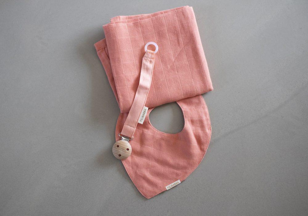 Muslin diaper coral Filibabba Muslin Filibabba