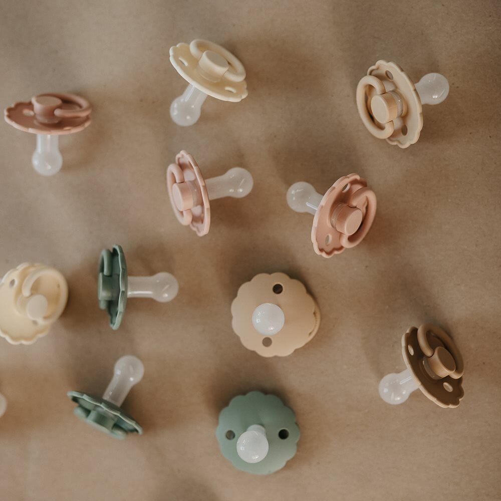 2 chupetas daisy baked clay/heather SILICONE Frigg FRIGG