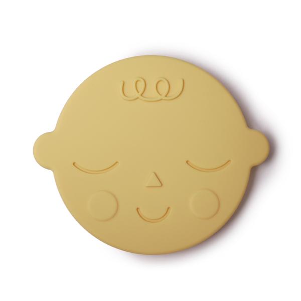 Teether face banana cream mushie Teether mushie