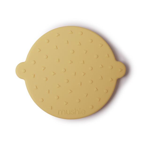 Teether face banana cream mushie Teether mushie