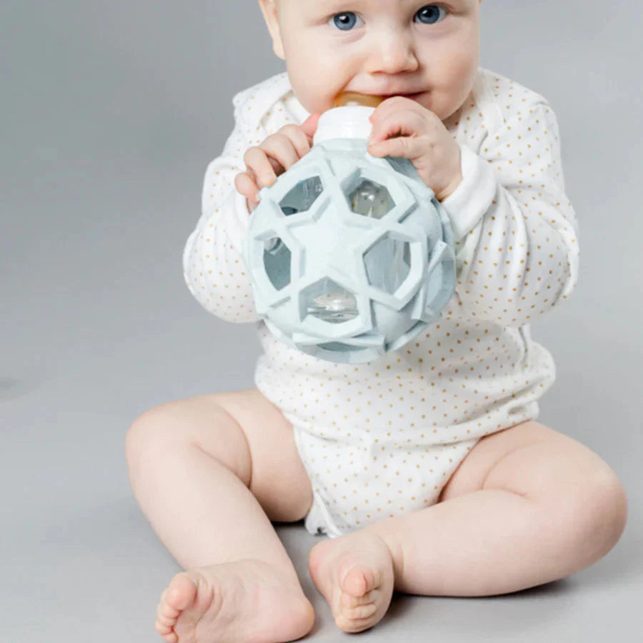 2 em 1 Biberão de vidro + bola de estrelas blue Biberão Hevea