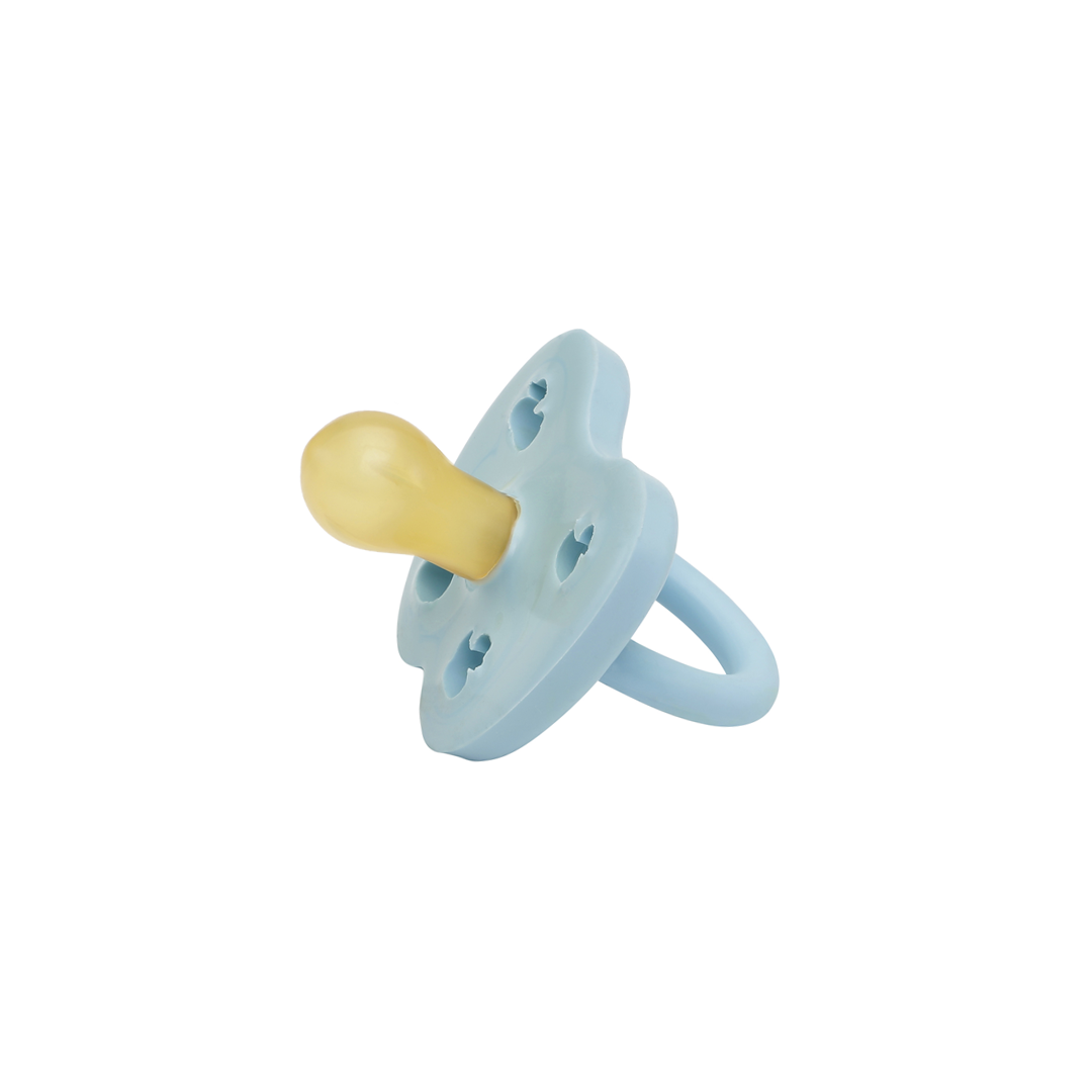 2 chupetas redondas látex baby blue | milky white 0-3 M