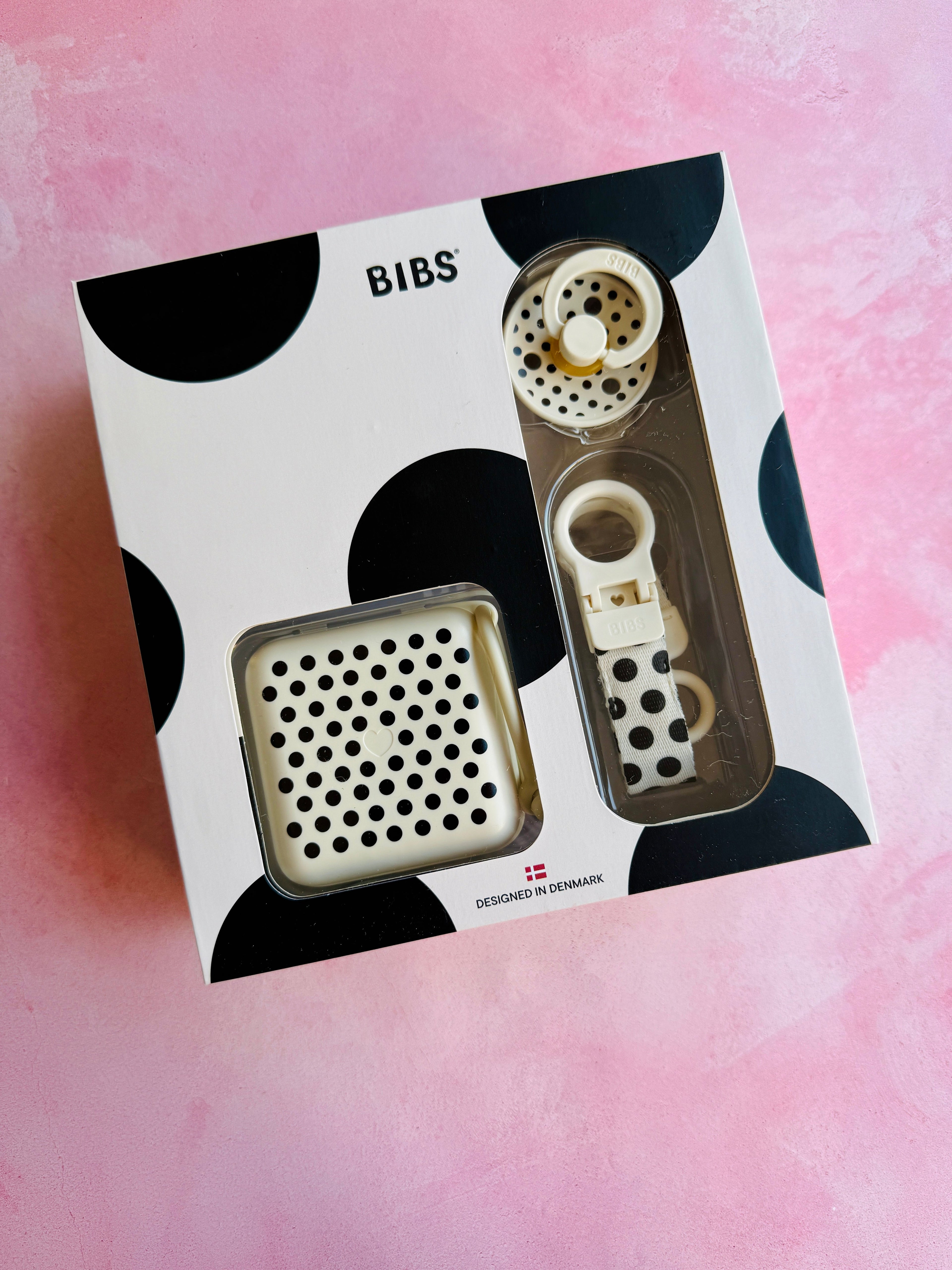 Conjunto de Presente Soothe & Go às Bolinhas - Ivory/Black