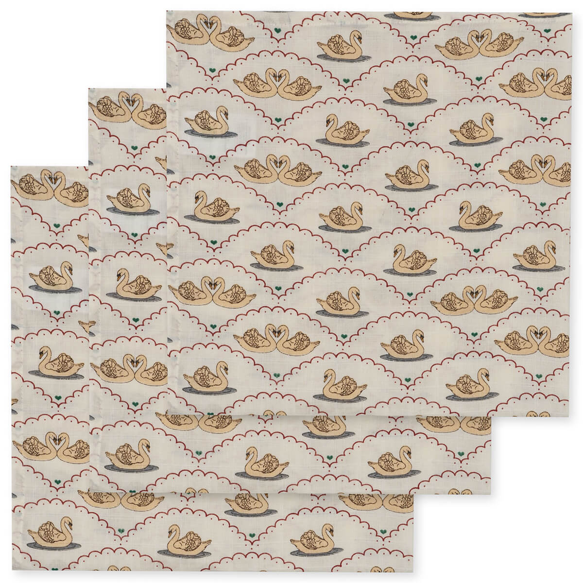 3 musselinas 65 cm cisne