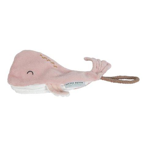 Pacifier clip whale ocean pink Little Dutch Bib Little Dutch