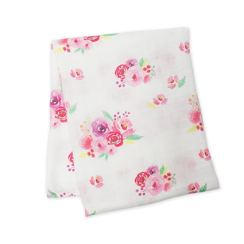Musselina swaddle bambu peonies Lulujo