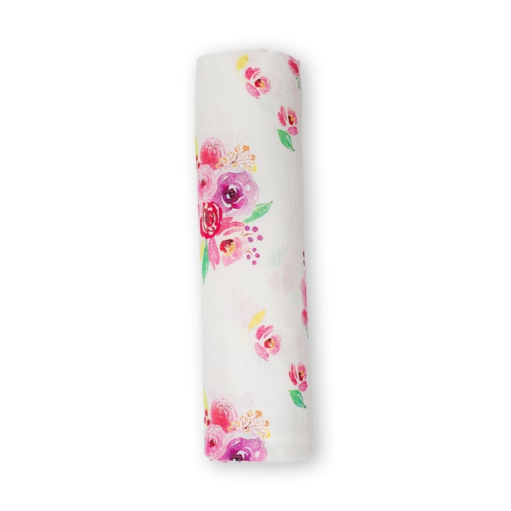 Musselina swaddle bambu peonies Lulujo