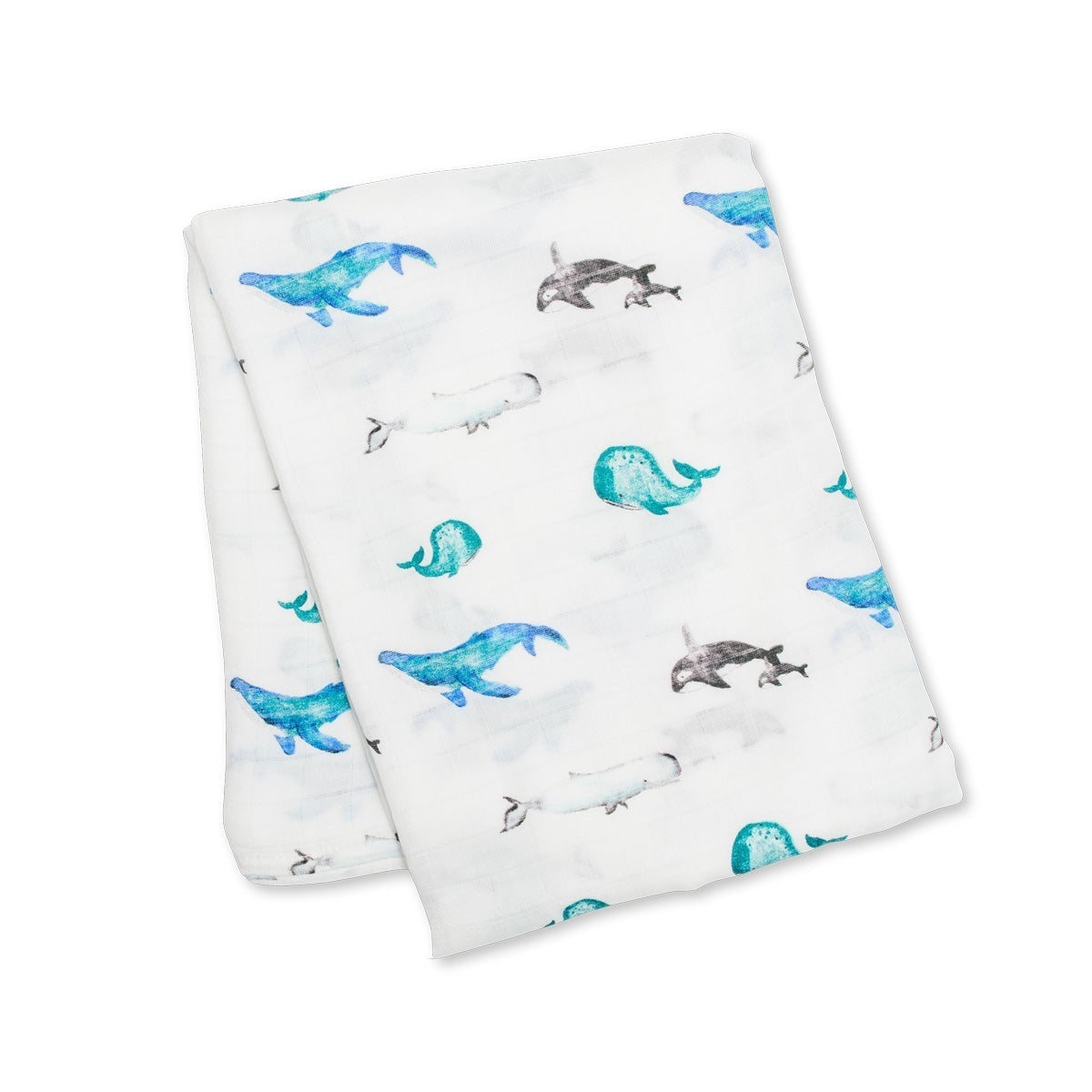 Musselina swaddle bambu whale Lulujo