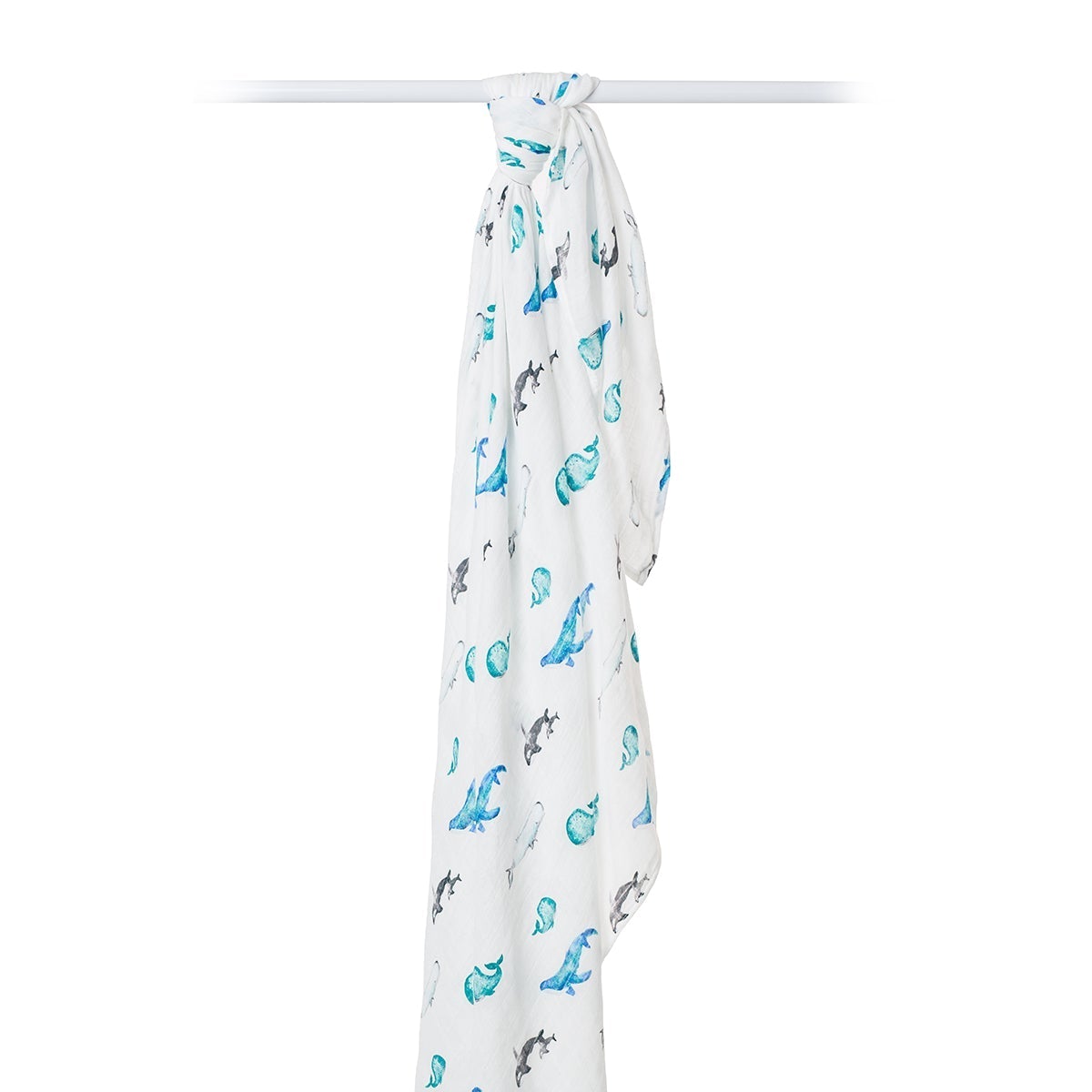 Musselina swaddle bambu whale Lulujo