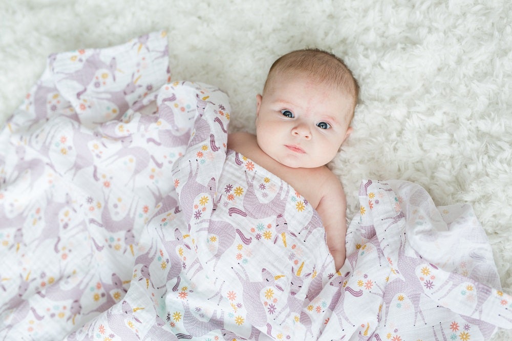 Musselina swaddle unicorn Lulujo
