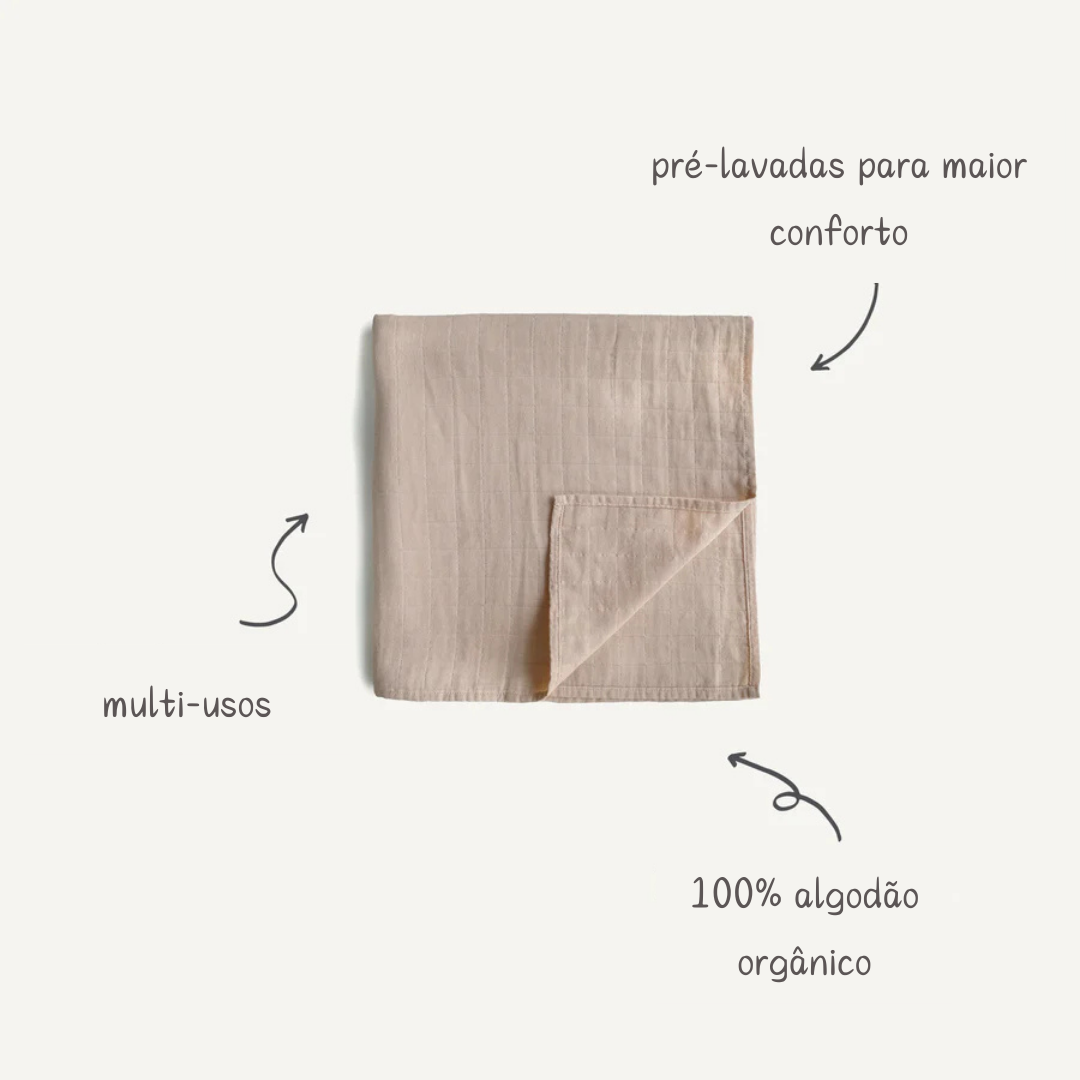 Musselina swaddle algodão sparrow 120 cm