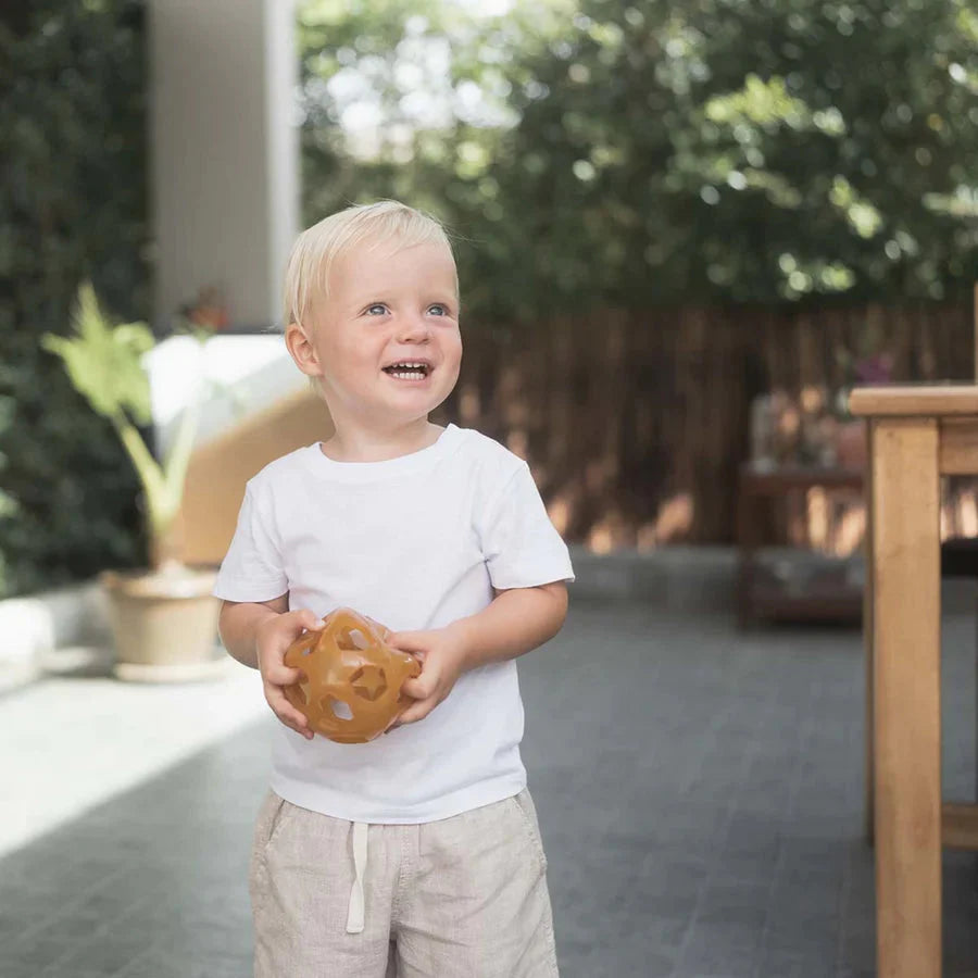 2 em 1 Biberão de vidro + bola de estrelas natural Biberão Hevea