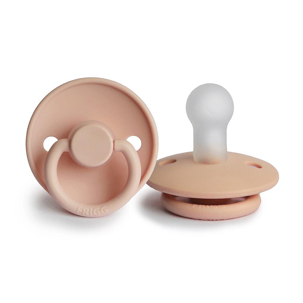 Chupeta redonda silicone pink cream