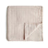 Muslin swaddle caramel polka dot mushie muslin mushie