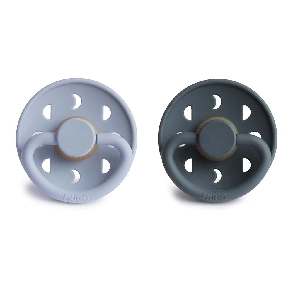 2-pack moon phase pacifier powder blue/slate FRIGG Pacifier FRIGG