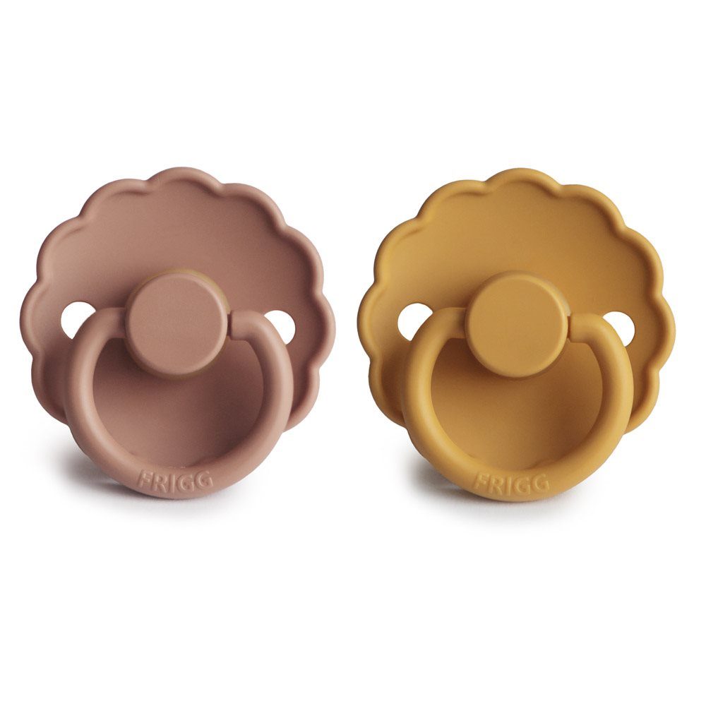 2-pack daisy pacifier honey gold/rose gold FRIGG Pacifier FRIGG