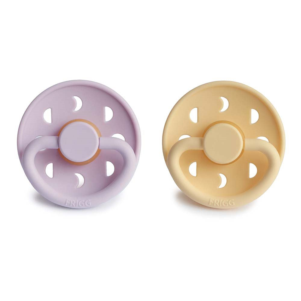 2-pack moon phase pacifier daffodil/soft lilac FRIGG Pacifier FRIGG
