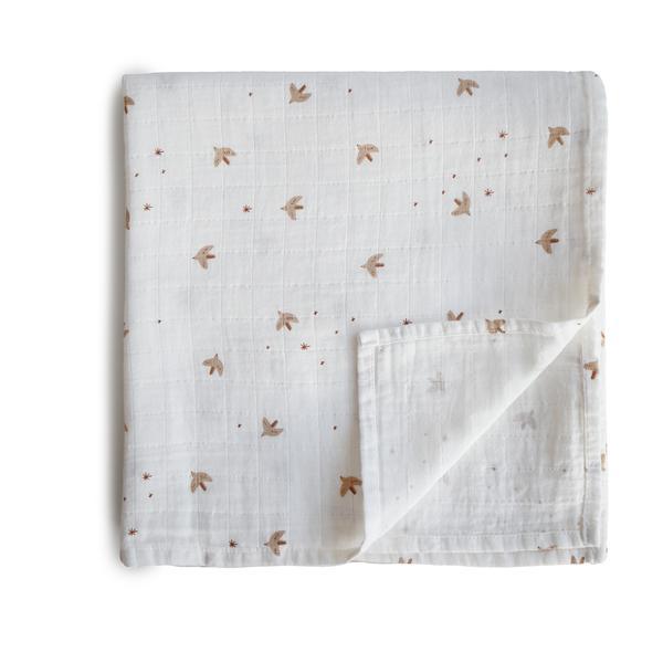 Muslin swaddle sparrow mushie muslin mushie